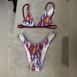 Minimale animale lucid top, brief bottom, in smoke show